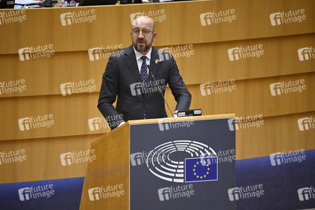 Debatte zur Aggression Russlands gegen die Ukraine im Europäischen Parlament in Brüssel