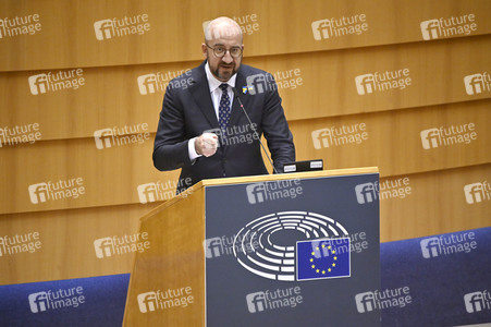 Debatte zur Aggression Russlands gegen die Ukraine im Europäischen Parlament in Brüssel