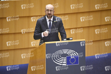 Debatte zur Aggression Russlands gegen die Ukraine im Europäischen Parlament in Brüssel