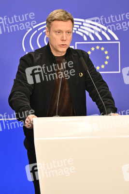Presskonferenz der Fraktion GUE/NGL im EU-Parlament in Brüssel