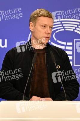 Presskonferenz der Fraktion GUE/NGL im EU-Parlament in Brüssel