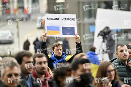 Ukraine Demonstration vor dem EU-Parlament in Brüssel