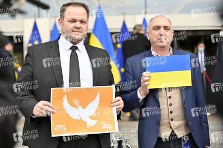 Ukraine Demonstration vor dem EU-Parlament in Brüssel