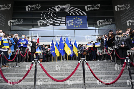 Ukraine Demonstration vor dem EU-Parlament in Brüssel