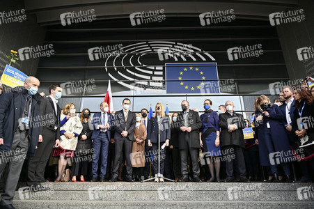 Ukraine Demonstration vor dem EU-Parlament in Brüssel