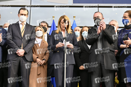 Ukraine Demonstration vor dem EU-Parlament in Brüssel