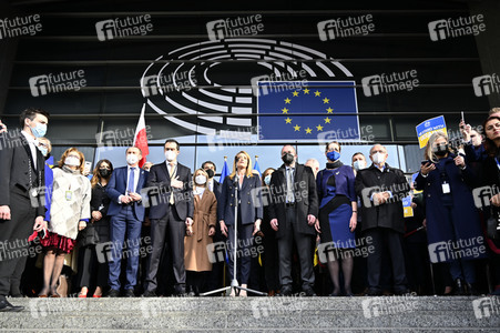 Ukraine Demonstration vor dem EU-Parlament in Brüssel