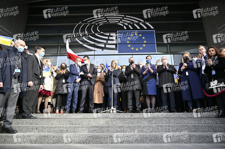Ukraine Demonstration vor dem EU-Parlament in Brüssel