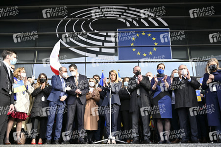 Ukraine Demonstration vor dem EU-Parlament in Brüssel