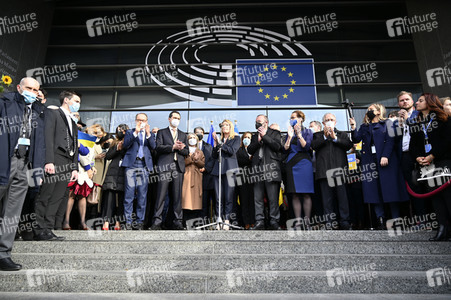 Ukraine Demonstration vor dem EU-Parlament in Brüssel