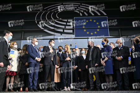 Ukraine Demonstration vor dem EU-Parlament in Brüssel