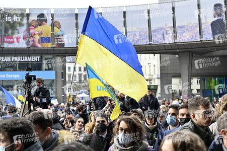 Ukraine Demonstration vor dem EU-Parlament in Brüssel