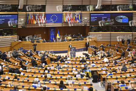 Debatte zur Aggression Russlands gegen die Ukraine im Europäischen Parlament in Brüssel