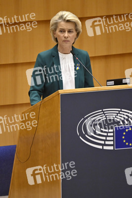Debatte zur Aggression Russlands gegen die Ukraine im Europäischen Parlament in Brüssel