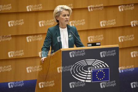 Debatte zur Aggression Russlands gegen die Ukraine im Europäischen Parlament in Brüssel