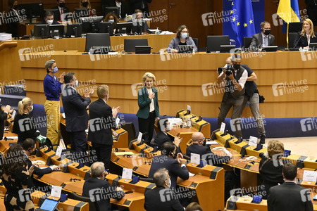 Debatte zur Aggression Russlands gegen die Ukraine im Europäischen Parlament in Brüssel
