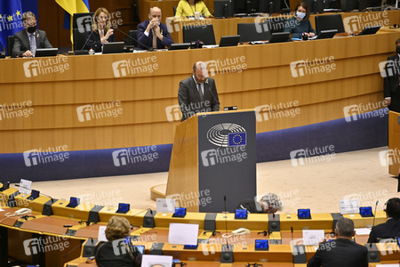 Debatte zur Aggression Russlands gegen die Ukraine im Europäischen Parlament in Brüssel