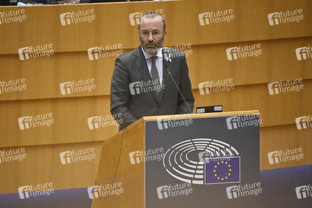 Debatte zur Aggression Russlands gegen die Ukraine im Europäischen Parlament in Brüssel