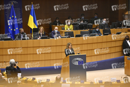 Debatte zur Aggression Russlands gegen die Ukraine im Europäischen Parlament in Brüssel