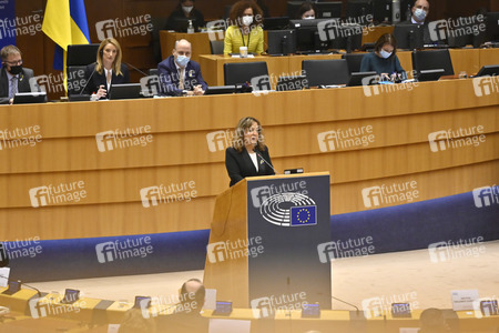 Debatte zur Aggression Russlands gegen die Ukraine im Europäischen Parlament in Brüssel
