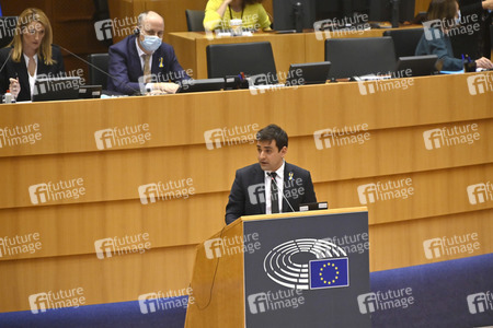Debatte zur Aggression Russlands gegen die Ukraine im Europäischen Parlament in Brüssel
