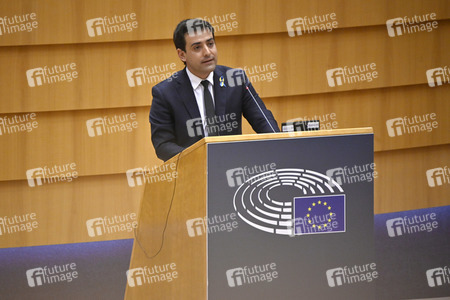 Debatte zur Aggression Russlands gegen die Ukraine im Europäischen Parlament in Brüssel