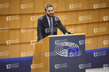 Debatte zur Aggression Russlands gegen die Ukraine im Europäischen Parlament in Brüssel