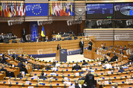 Debatte zur Aggression Russlands gegen die Ukraine im Europäischen Parlament in Brüssel