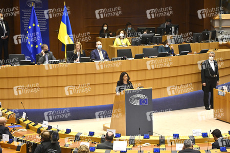 Debatte zur Aggression Russlands gegen die Ukraine im Europäischen Parlament in Brüssel