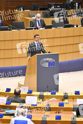 Debatte zur Aggression Russlands gegen die Ukraine im Europäischen Parlament in Brüssel