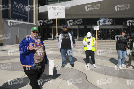 Protest vor der Major League Baseball Zentrale in New York