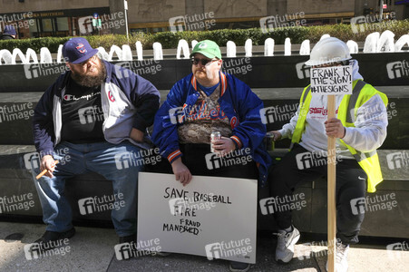 Protest vor der Major League Baseball Zentrale in New York