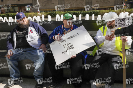 Protest vor der Major League Baseball Zentrale in New York
