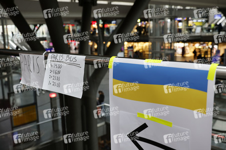 Ankunft ukrainischer Flüchtlinge auf dem Hauptbahnhof Berlin