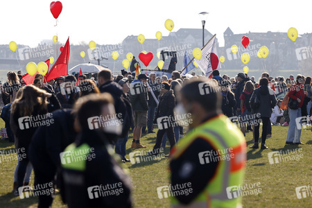 Coronademo in Düsseldorf