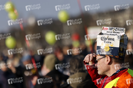 Coronademo in Düsseldorf