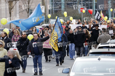 Coronademo in Düsseldorf