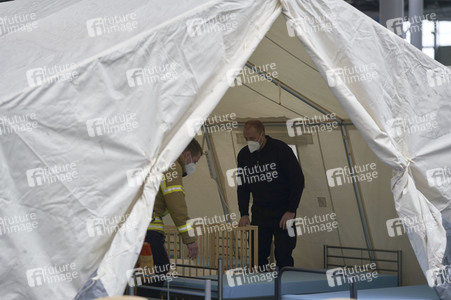 Zeltunterkünfte für ukrainische Flüchtlinge in Hannover