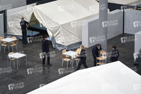 Zeltunterkünfte für ukrainische Flüchtlinge in Hannover