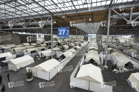 Zeltunterkünfte für ukrainische Flüchtlinge in Hannover