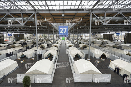 Zeltunterkünfte für ukrainische Flüchtlinge in Hannover