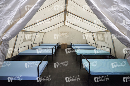 Zeltunterkünfte für ukrainische Flüchtlinge in Hannover