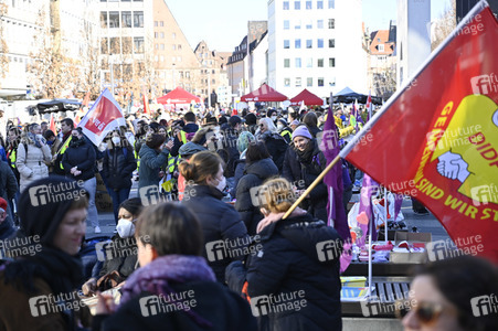 Kita Warnstreik am Weltfrauentag in Nürnberg