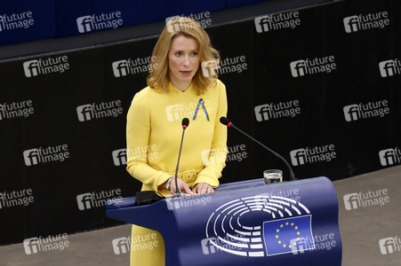 Plenardebatte zur Sicherheitslage nach dem russischen Einmarsch in die Ukraine im EU-Parlament in Straßburg