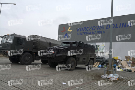 Erstaufnahmelager für ukrainische Flüchtlinge in Korczowa