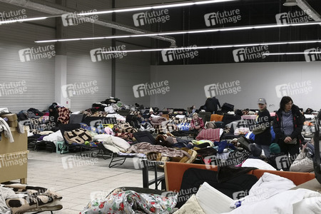 Erstaufnahmelager für ukrainische Flüchtlinge in Korczowa