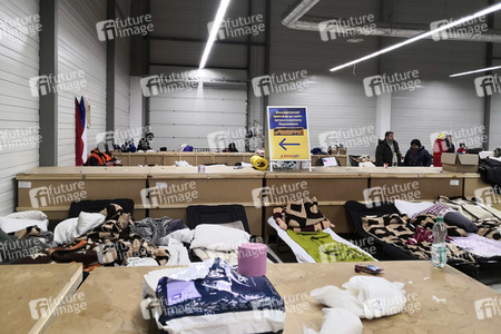 Erstaufnahmelager für ukrainische Flüchtlinge in Korczowa