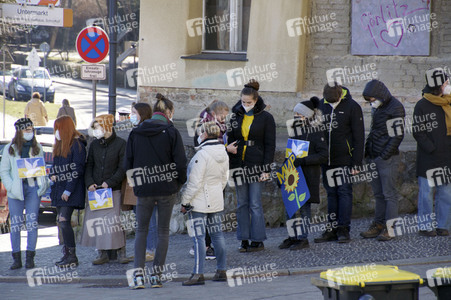 Menschenkette gegen Ukraine-Krieg in Görlitz
