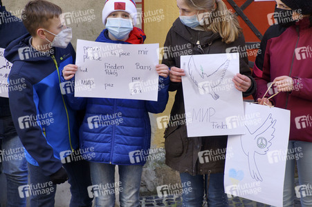 Menschenkette gegen Ukraine-Krieg in Görlitz