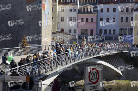 Menschenkette gegen Ukraine-Krieg in Görlitz